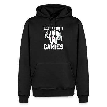 Dental Assistant Caries Dentistry Dentist Student - Men’s Premium Organic Hoodie - black - Front - Nico (187cm)