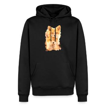 Fuchs Polygon Art - Männer Premium Bio Hoodie - Schwarz - Vorne - Nico (187cm)