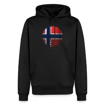 Norwegian Norway Land of the North Cape Fjords - Men’s Premium Organic Hoodie - black - Front - Nico (187cm)
