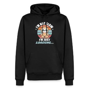 Lustiges Faultier Müdes Faultier Faultier Modus - Männer Premium Bio Hoodie - Schwarz - Vorne - Nico (187cm)