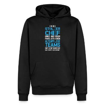 Chef Altenpflege Pflegedienstleitung Pdl - Männer Premium Bio Hoodie - Schwarz - Vorne - Nico (187cm)