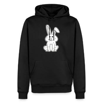 Hasen Lustiges Design Hase Häschen Fun Geschenk - Männer Premium Bio Hoodie - Schwarz - Vorne - Nico (187cm)