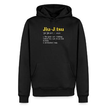 Brazilian Jiu Jitsu BJJ Apparel... Jiu Jitsu - Männer Premium Bio Hoodie - Schwarz - Vorne - Nico (187cm)