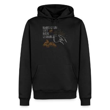 Gegen Rechts, Kein platz für Rassismus. Fck NZS - Männer Premium Bio Hoodie - Schwarz - Vorne - Nico (187cm)