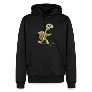 Skate Turtle - Men’s Premium Organic Hoodie - black - Front - Nico (187cm)