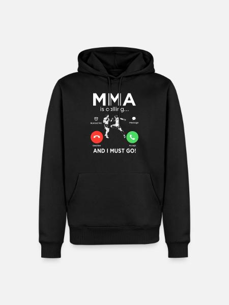 Idée cadeau MMA appelle et je dois y aller - Sweat à capuche Premium bio Homme - noir