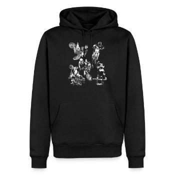 Motocross Design Enduro / Geschenkidee - Männer Premium Bio Hoodie - Schwarz - Vorne - Nico (187cm)