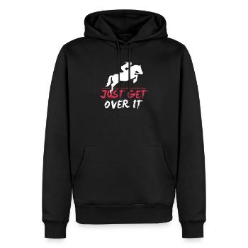 Just Get Over It Horse Jumping Equestrians Gift - Männer Premium Bio Hoodie - Schwarz - Vorne - Nico (187cm)