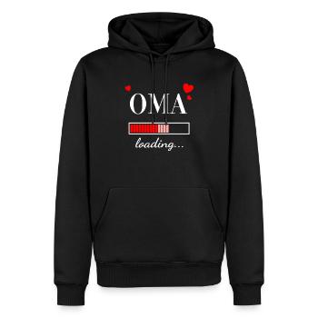 oma loading schwanger Schwangerschaft geschenk - Männer Premium Bio Hoodie - Schwarz - Vorne - Nico (187cm)