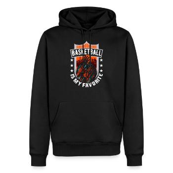 Basketballer Basketball BBall Basket - Männer Premium Bio Hoodie - Schwarz - Vorne - Nico (187cm)