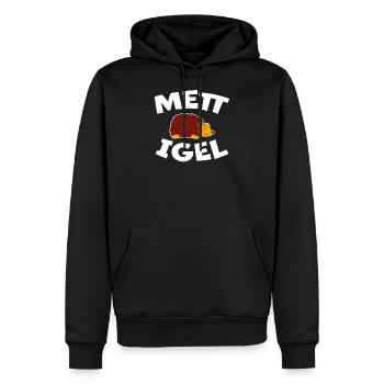 Mettigel Mettbrötchen Lustige Spruch Mett Geschenk - Männer Premium Bio Hoodie - Schwarz - Vorne - Nico (187cm)