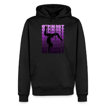 Gymnaste - Sweat à capuche Premium bio Homme - noir - Devant - Nico (187cm)