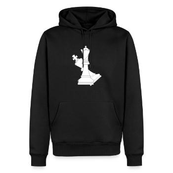 King Queen Chess Chess Shirt - Men’s Premium Organic Hoodie - black - Front - Nico (187cm)