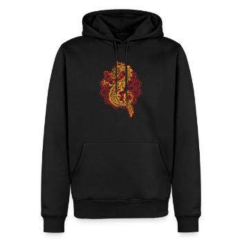 Chinesischer Drache - Männer Premium Bio Hoodie - Schwarz - Vorne - Nico (187cm)