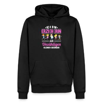 Kindergärtnerin Erzieherin Aus Unzähligen Kleinen - Männer Premium Bio Hoodie - Schwarz - Vorne - Nico (187cm)