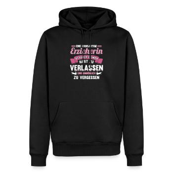 Kindergärtnerin Großartige Erzieherin Hortnerin - Männer Premium Bio Hoodie - Schwarz - Vorne - Nico (187cm)