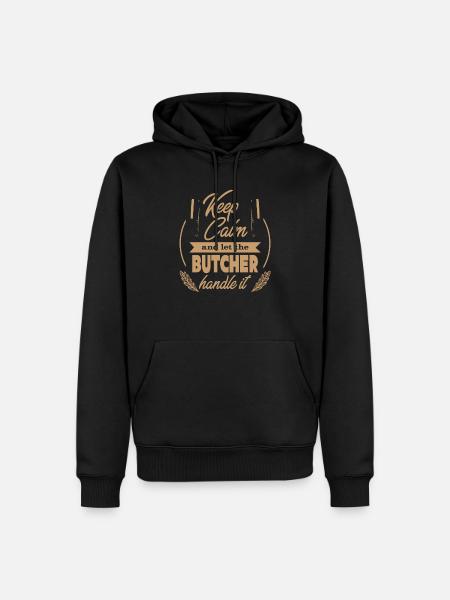 Metzger Butcher Fleischer Schlachter Ausbeiner - Herre Premium økologisk hoodie - sort