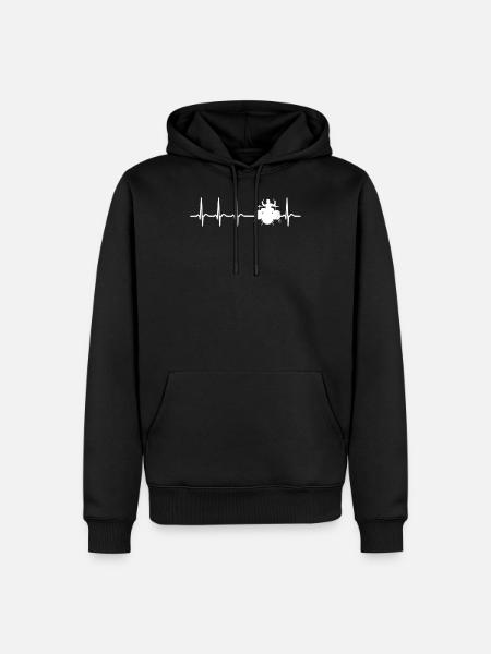 Heartbeat Drummer Drums - Men’s Premium Organic Hoodie - black