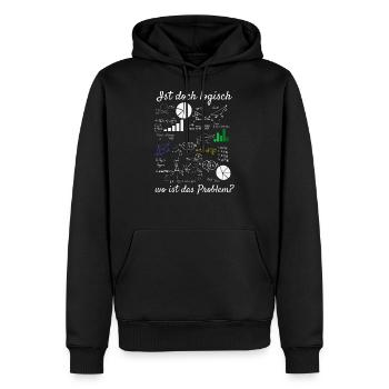 Mathematik Algebra Lehrer Studium Abitur Sprüche - Männer Premium Bio Hoodie - Schwarz - Vorne - Nico (187cm)