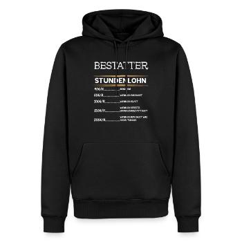 Lustige Bestatter Friedhof Bestattung Geschenke - Männer Premium Bio Hoodie - Schwarz - Vorne - Nico (187cm)