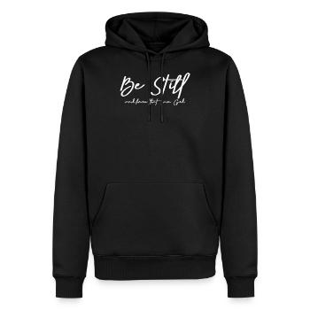 Christentum Religion Jesus - Männer Premium Bio Hoodie - Schwarz - Vorne - Nico (187cm)