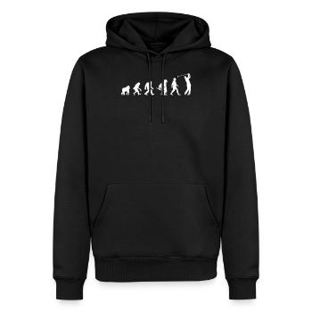 Golf Player Evolution Funny Golfplayer Edit - Männer Premium Bio Hoodie - Schwarz - Vorne - Nico (187cm)