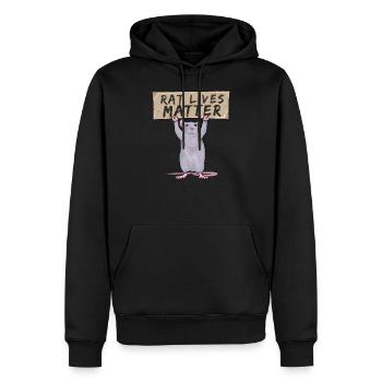 Rat rat souris propriétaire animal de compagnie rongeurs - Sweat à capuche Premium bio Homme - noir - Devant - Nico (187cm)