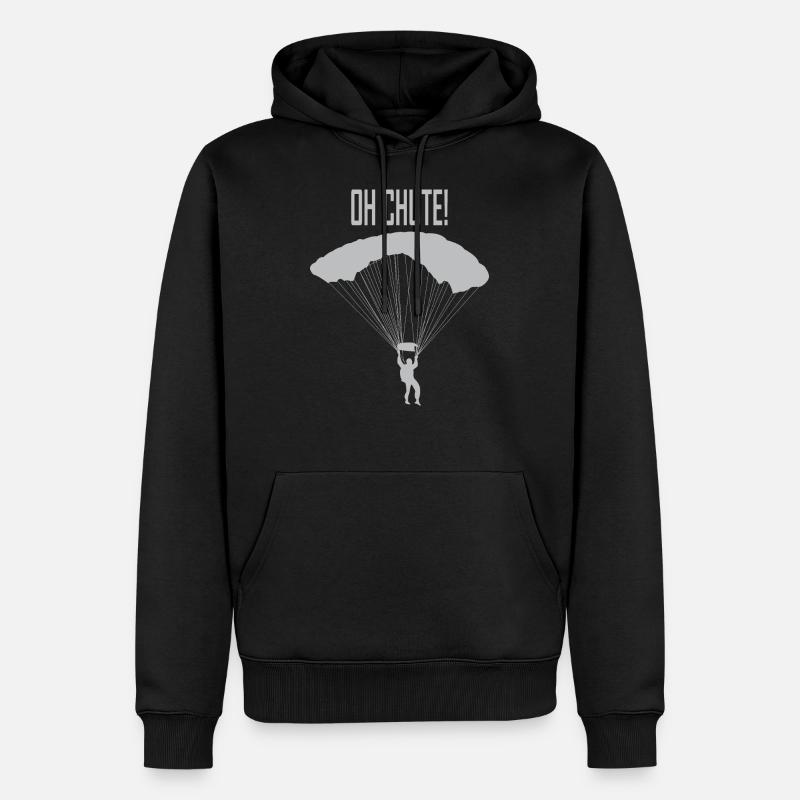 Skydive Fallschirm springen Fallschirmspringer - Männer Premium Bio Hoodie - Schwarz