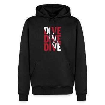 Plongée sous-marine drapeau de plongée sous-marine cadeau de plongeur - Sweat à capuche Premium bio Homme - noir - Devant - Nico (187cm)