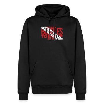 Cadeau de plongée sous-marine Drapeau de plongée à bulles sous-marines - Sweat à capuche Premium bio Homme - noir - Devant - Nico (187cm)