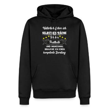 Postbote Briefträger Paketdienst Brief Geschenke - Männer Premium Bio Hoodie - Schwarz - Vorne - Nico (187cm)