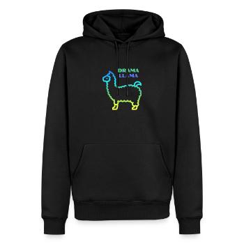 Drama Llama Lama - Männer Premium Bio Hoodie - Schwarz - Vorne - Nico (187cm)