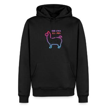Drama Llama Lama - Männer Premium Bio Hoodie - Schwarz - Vorne - Nico (187cm)