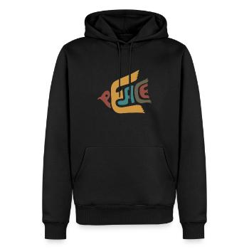 Amoureux des oiseaux liberté paix amour - Sweat à capuche Premium bio Homme - noir - Devant - Nico (187cm)