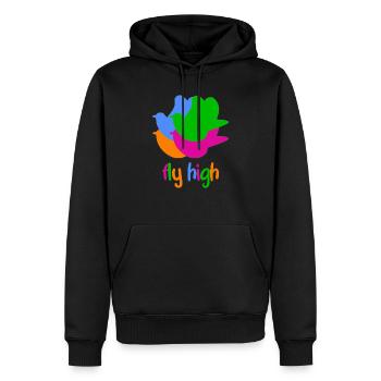 Vogel Liebhaber Freiheit Frieden Peace - Männer Premium Bio Hoodie - Schwarz - Vorne - Nico (187cm)