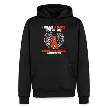 Multiple Sklerose Bewusstsein Ich trage Orange für meine - Männer Premium Bio Hoodie - Schwarz - Vorne - Nico (187cm)