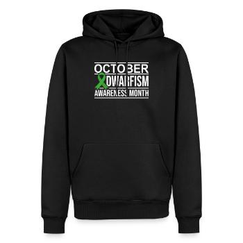 Grüne Schleife, Kleinwüchsige Bewusstsein - Männer Premium Bio Hoodie - Schwarz - Vorne - Nico (187cm)