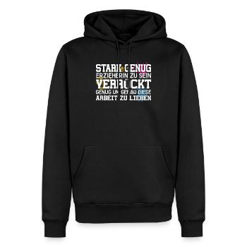 Erzieherin Kindergarten Kita Kindergärtnerin - Männer Premium Bio Hoodie - Schwarz - Vorne - Nico (187cm)
