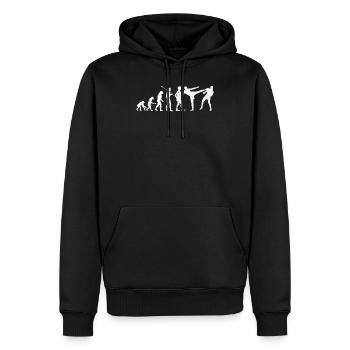 Muay Thai Boxer MMA Boxing Sport Evolution Fighter - Männer Premium Bio Hoodie - Schwarz - Vorne - Nico (187cm)
