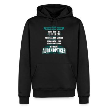 AAugenoptiker Herr der Brillen Lustiges Geschenk - Männer Premium Bio Hoodie - Schwarz - Vorne - Nico (187cm)