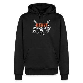 Schwere Metalle - Männer Premium Bio Hoodie - Schwarz - Vorne - Nico (187cm)