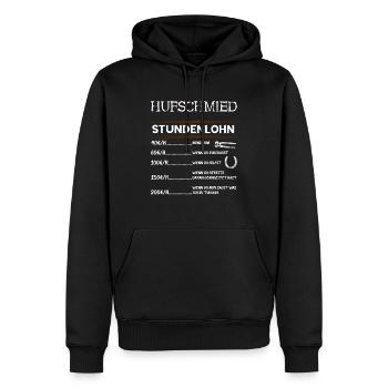 Hufschmied Pferde Hufeisen Schmied Geschenke - Männer Premium Bio Hoodie - Schwarz - Vorne - Nico (187cm)
