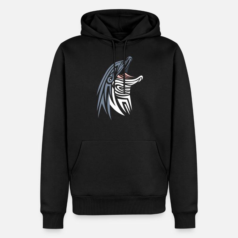 Stammes-Delphin - Männer Premium Bio Hoodie - Schwarz