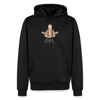 Cadeau de méditation de yoga paresseux spirituel - Sweat à capuche Premium bio Homme - noir - Devant - Nico (187cm)