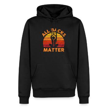 Physiotherapie Physiotherapeut Therapeut - Männer Premium Bio Hoodie - Schwarz - Vorne - Nico (187cm)