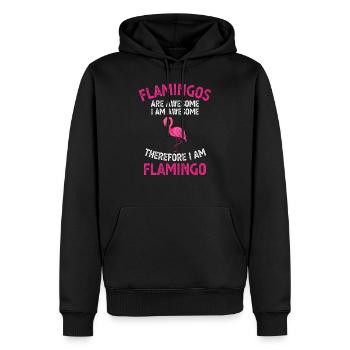 Flamingos sind fantastisches lustiges Flamingo-Liebhaber-Geschenk - Männer Premium Bio Hoodie - Schwarz - Vorne - Nico (187cm)