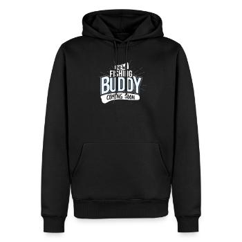 Nouveau père enceinte enceinte de copain de pêche - Sweat à capuche Premium bio Homme - noir - Devant - Nico (187cm)