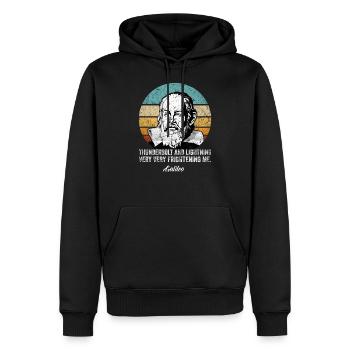 Thunderbolt lightning Galileo Philosoph Physik - Männer Premium Bio Hoodie - Schwarz - Vorne - Nico (187cm)
