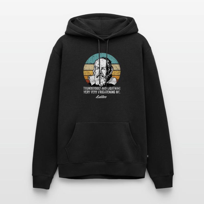 Thunderbolt lightning Galileo Philosopher Physics Men’s Premium Organic Hoodie