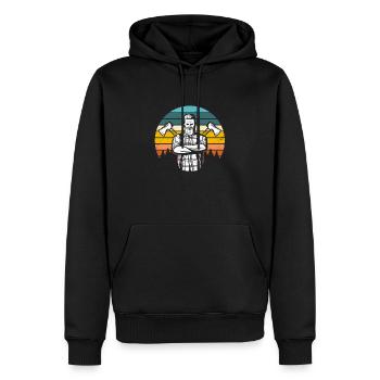 Carpenter carpenter woodworking joiner - Men’s Premium Organic Hoodie - black - Front - Nico (187cm)